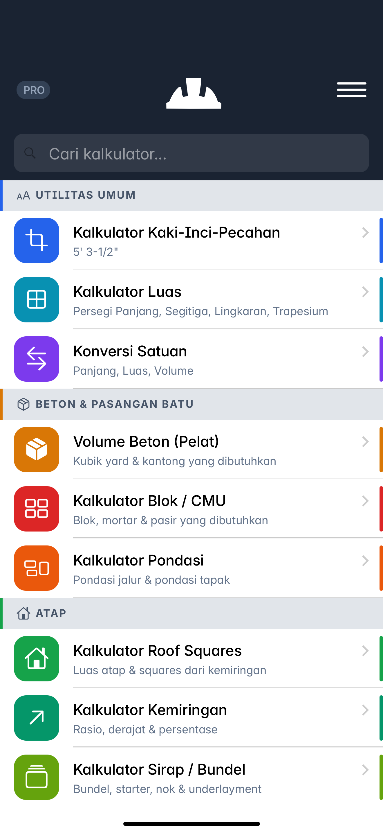 Helike: Kalkulator Konstruksi